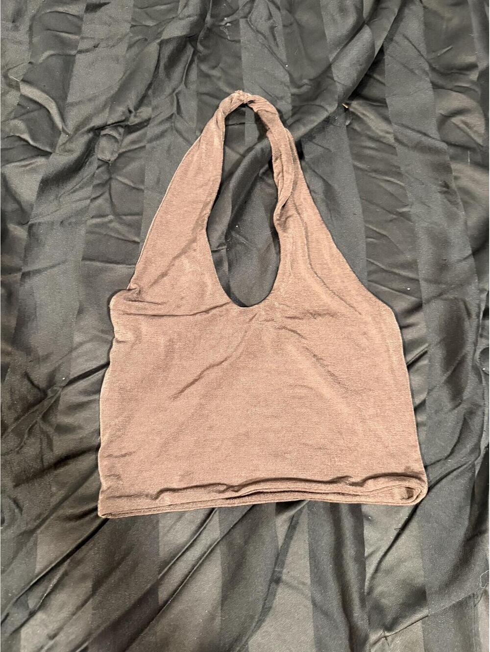 Cotton On Brown‎ Halter Crop Top Size S